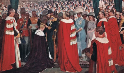 Die Investitur des Prinzen von Wales, ca. 1915